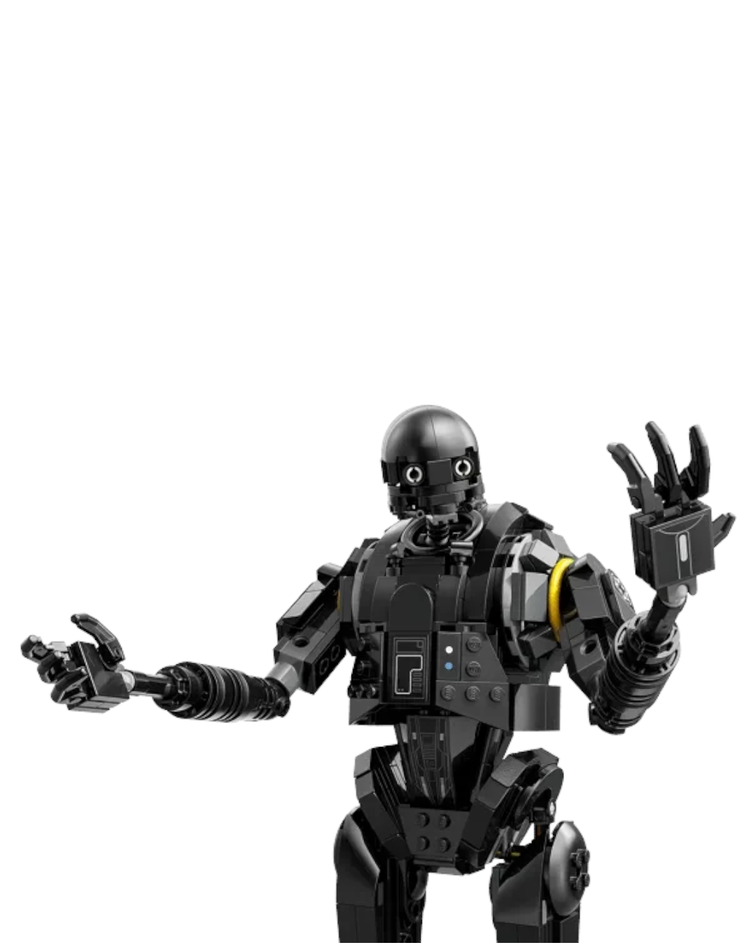 VaultifyUK LEGO Star Wars K-2SO security droid buildable figure with posable arms and black mechanical details