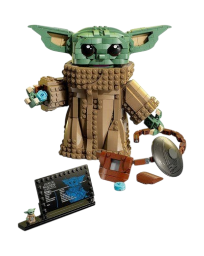 VaultifyUK LEGO Star Wars Grogu buildable figure with beskar armour, satchel, display plaque and mini figure.