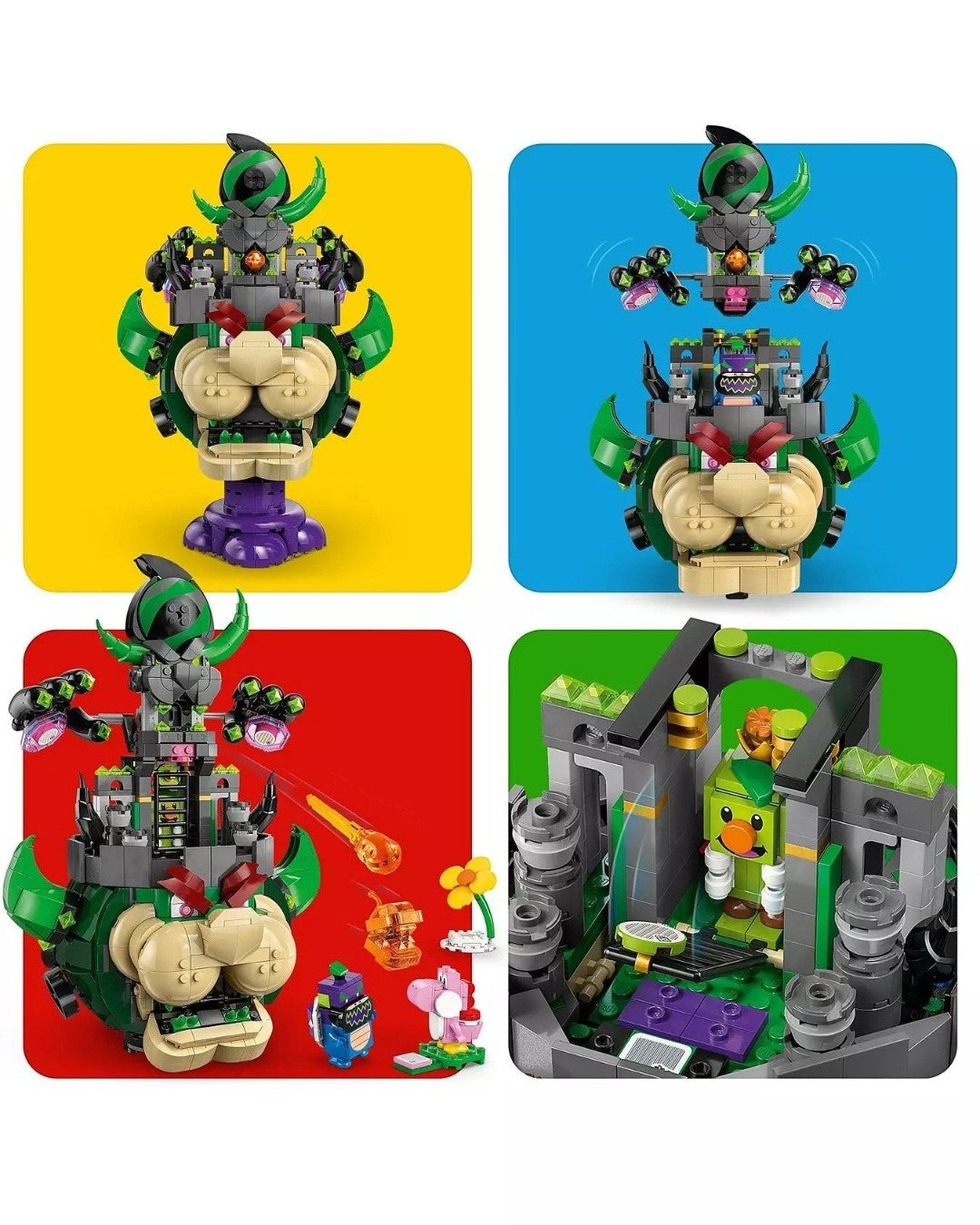 VaultifyUK LEGO Super Mario Castle Bowser set featuring Prince Florian, characters, and interactive castle interior.
