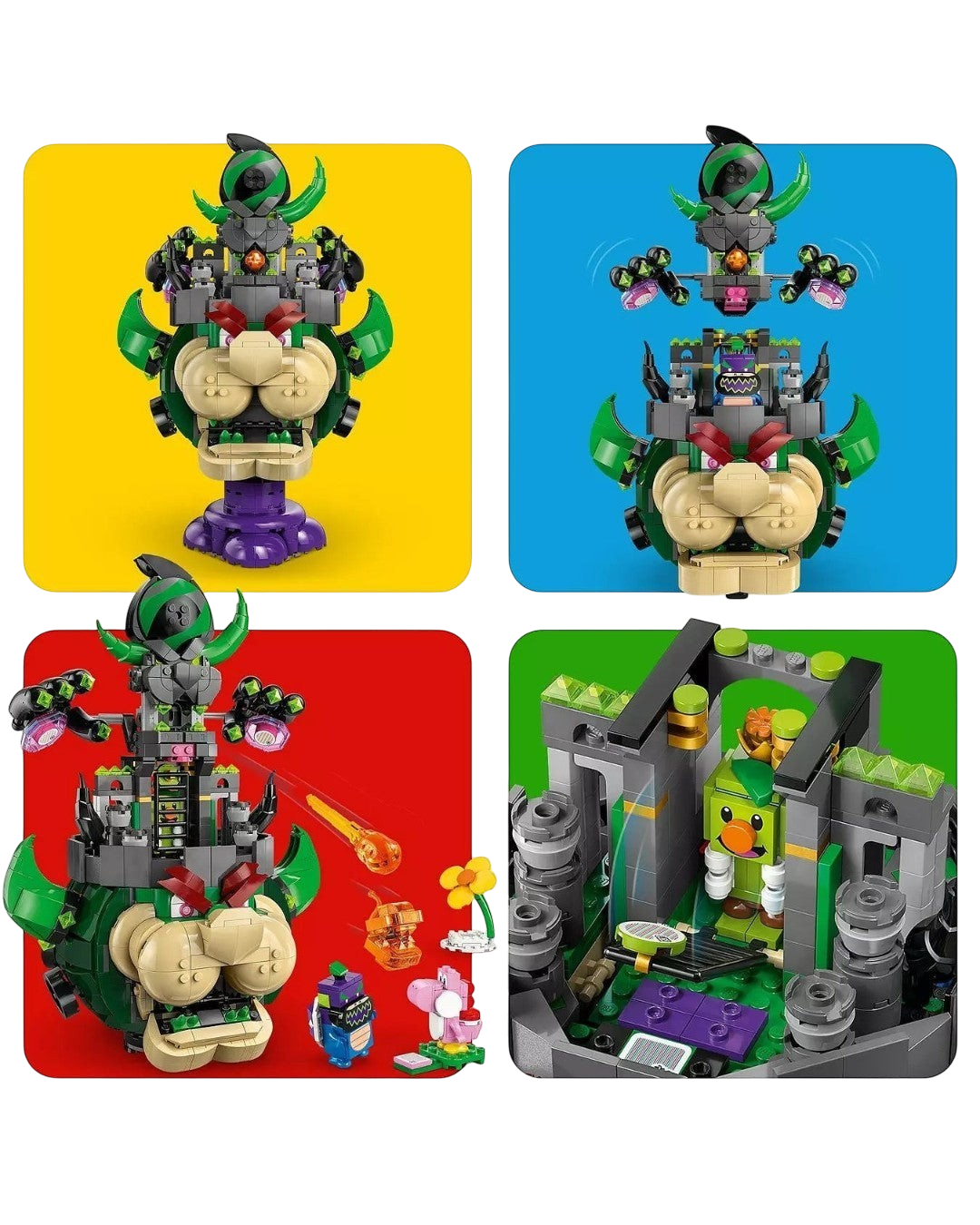 VaultifyUK LEGO Super Mario Castle Bowser set featuring Prince Florian, characters, and interactive castle interior.