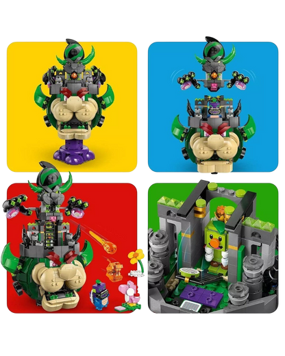 VaultifyUK LEGO Super Mario Castle Bowser set featuring Prince Florian, characters, and interactive castle interior.