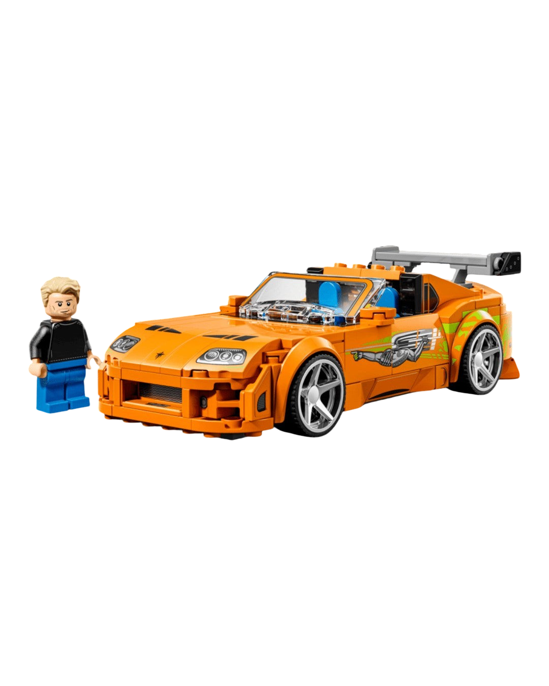 VaultifyUK LEGO Speed Champions orange Toyota Supra MK4 from Fast and Furious with Brian O'Conner minifigure