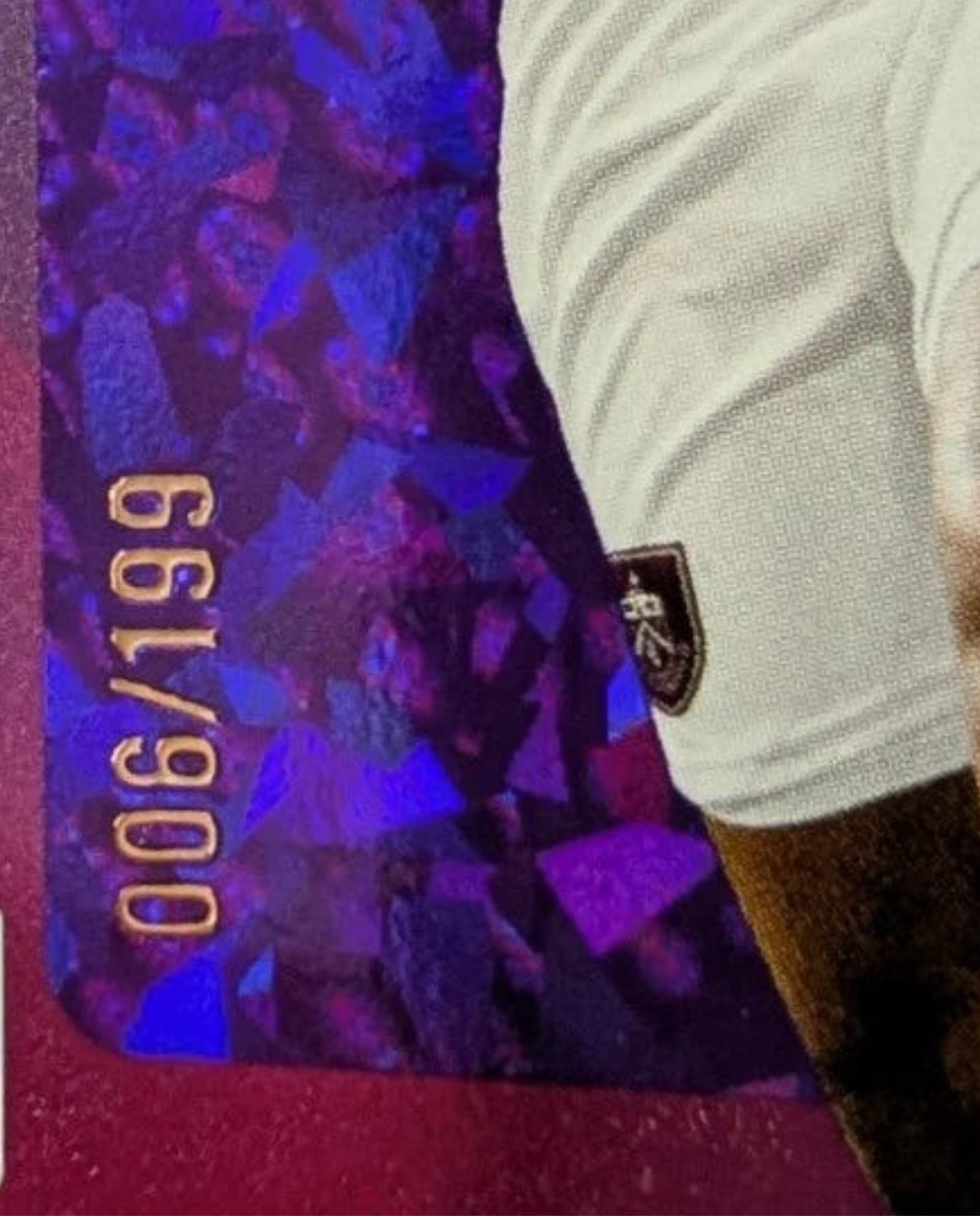 VaultifyUK Topps Premier League 2025/26 Lyle Foster purple parallel card numbered 006/199 with foil finish