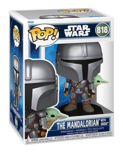 VaultifyUK Funko Pop! Star Wars The Mandalorian and Grogu #818 vinyl bobblehead figure in display box