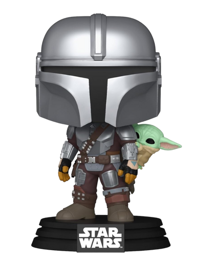 VaultifyUK Funko Pop! The Mandalorian and Grogu vinyl bobblehead figure with silver beskar armor