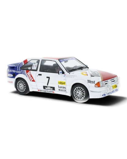 MCG 1:18 Ford Escort Mk3 RS Turbo #7 Andervang/Schoonenwolf, Haspengouw Rally 1985, white West livery