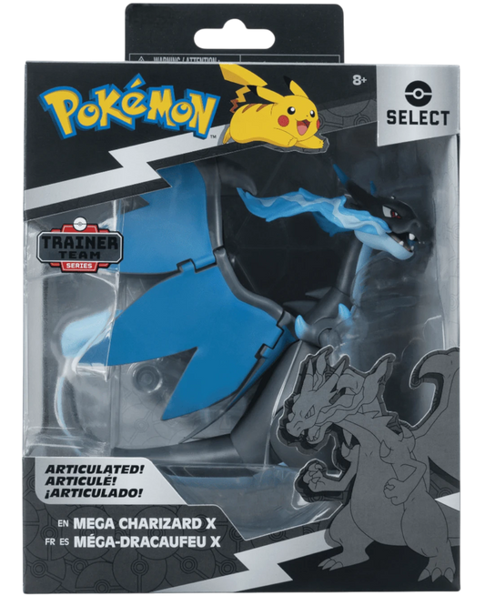 VaultifyUK Pokémon Select Mega Charizard X 6-inch articulated figure in original window box packaging