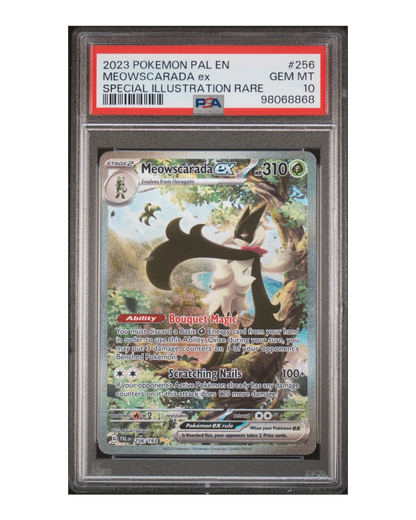 VaultifyUK PSA 10 Gem Mint Meowscarada ex 256/193 Special Illustration Rare Pokémon card from Paldea Evolved
