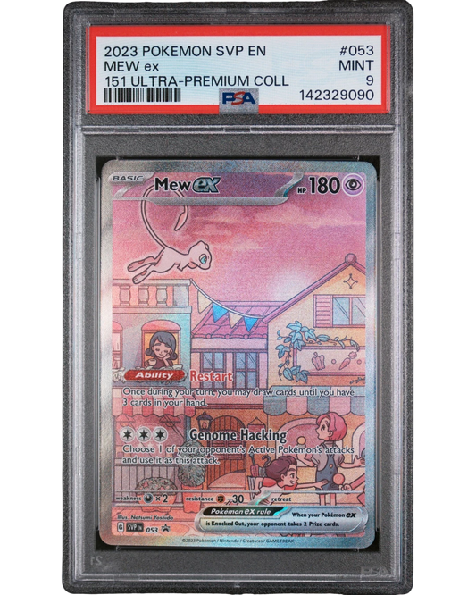 VaultifyUK 2023 Pokemon Mew ex #053 Black Star Promo card graded PSA 9 Mint in a protective slab