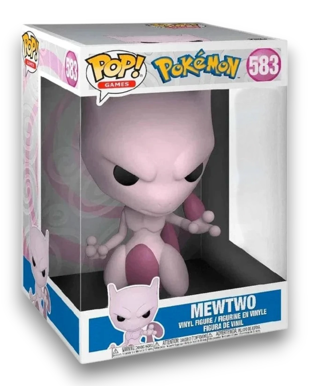 VaultifyUK 10-inch Mewtwo Pokémon Funko Pop vinyl figure in its original branded display box