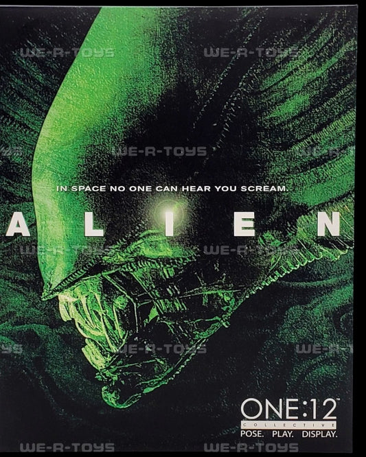 VaultifyUK Mezco One:12 Collective Alien Xenomorph action figure collector box with iconic green movie artwork