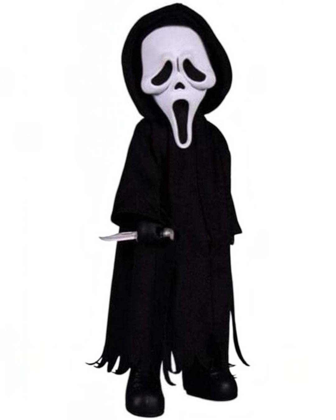 VaultifyUK Mezco Living Dead Dolls Scream Ghostface 10-inch collectable figure with signature mask and knife accessory