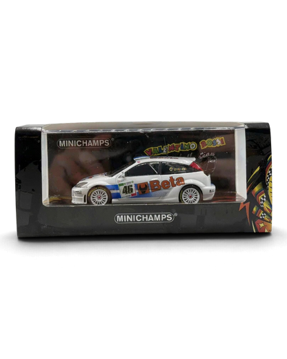 VaultifyUK Minichamps 1:43 Ford Focus RS WRC #46 Valentino Rossi Monza Rally Show 2007 diecast model car in display box