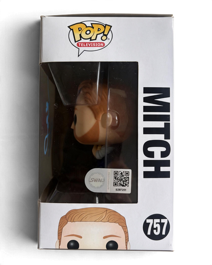 VaultifyUK signed Mitch #757 Modern Family Funko Pop figure with SWAU authentication sticker on the display box