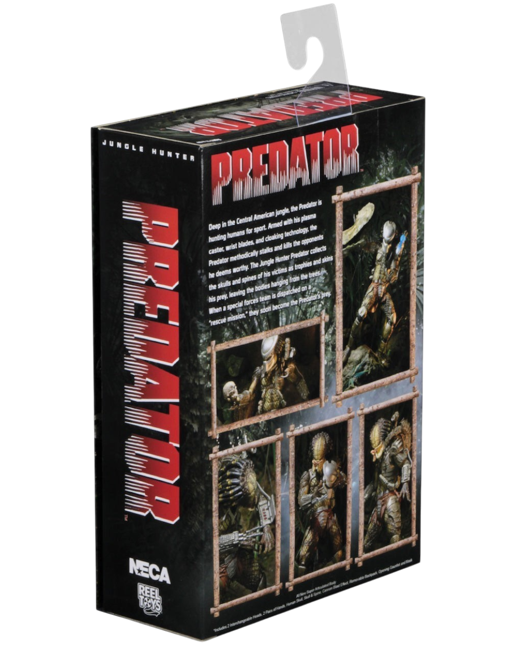 VaultifyUK NECA Predator Jungle Hunter Ultimate action figure collector window box packaging back view