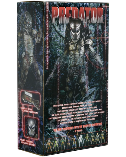 VaultifyUK NECA Predator Jungle Hunter 1/4 scale figure packaging box showing movie-accurate character art