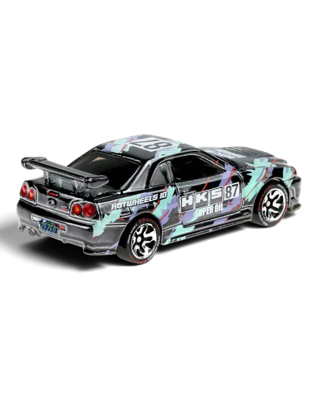 VaultifyUK Hot Wheels iD Nissan Skyline GT-R BNR34 die-cast car with HKS livery and NFC-enabled base