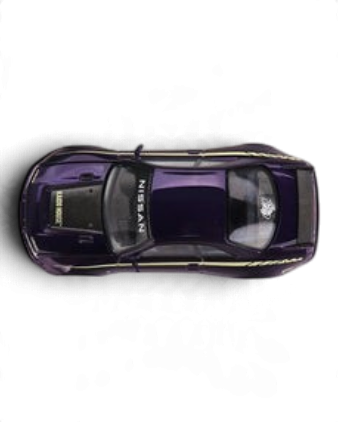 VaultifyUK Kaido House x MINI GT Nissan Skyline GT-R R33 Kaido Works V1 diecast car in purple, top view