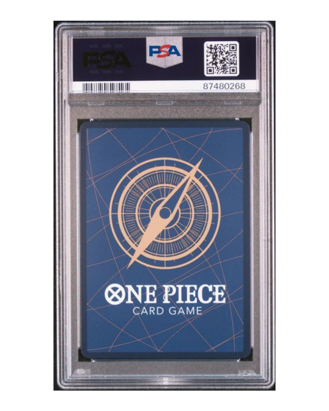 VaultifyUK PSA 10 graded One Piece Card Game Koby tournament prize card back view in protective slab