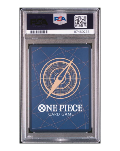VaultifyUK PSA 10 graded One Piece Card Game Koby tournament prize card back view in protective slab