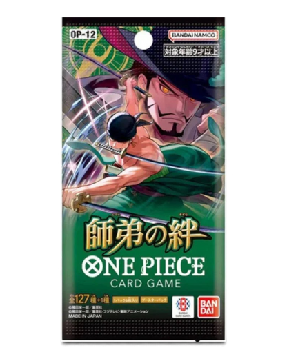 VaultifyUK One Piece OP-12 Legacy of the Master Japanese booster pack featuring Roronoa Zoro illustration