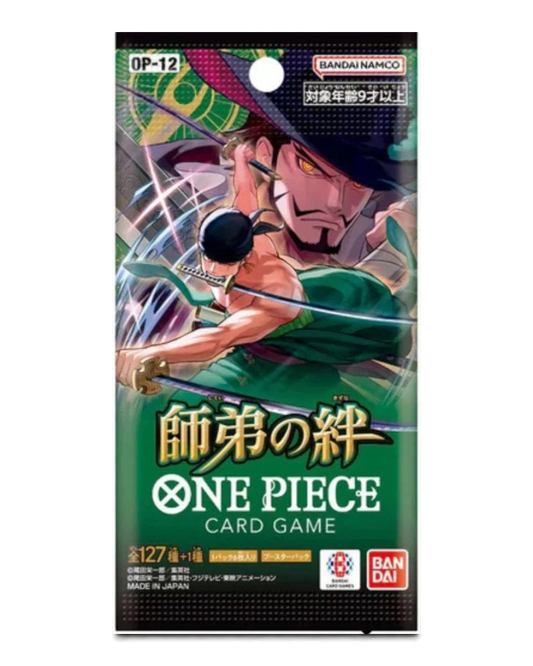 VaultifyUK One Piece OP-12 Legacy of the Master Japanese booster pack featuring Roronoa Zoro illustration