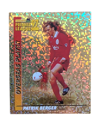 VaultifyUK 1997 Merlin Premier League Patrik Berger gold sparkle foil Overseas Player sticker #261