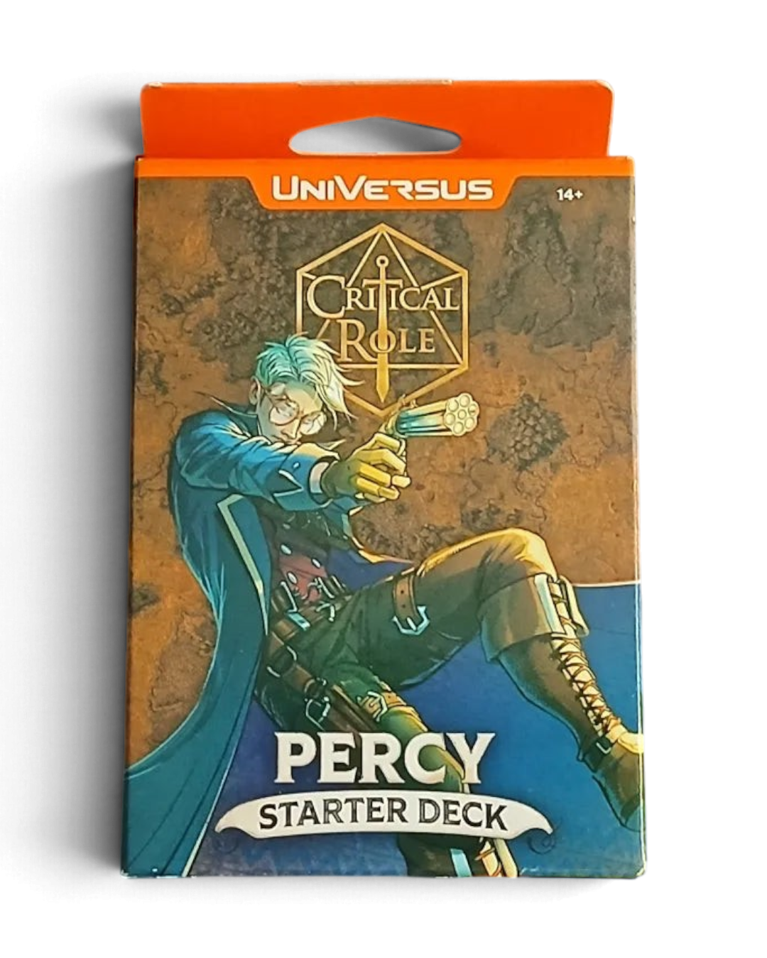 VaultifyUK UniVersus CCG Critical Role Percy starter deck box featuring Percy de Rolo with his signature pistol.