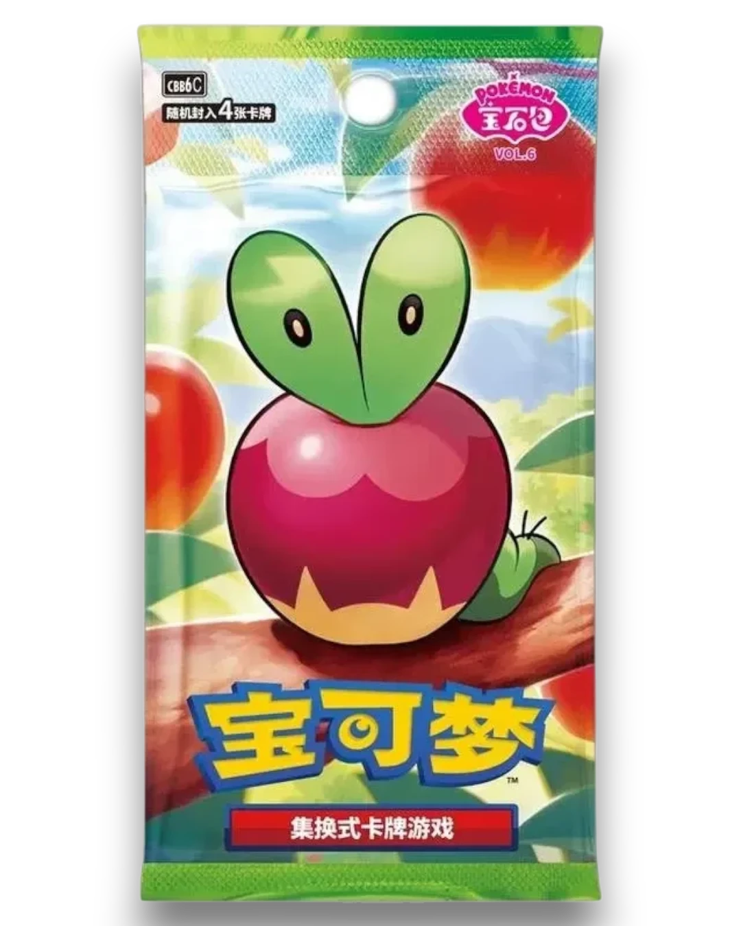 VaultifyUK Pokémon TCG Simplified Chinese Gem Pack Vol. 6 booster pack featuring Applin illustration