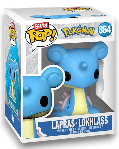 VaultifyUK Pokémon Bitty Pop! Lapras vinyl figure in original display box with blue and cream colour scheme