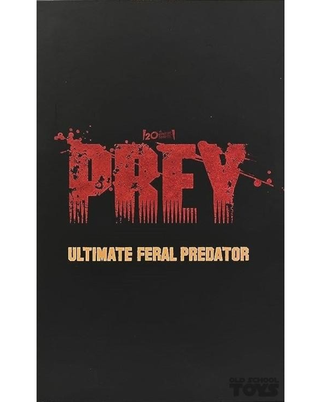VaultifyUK NECA Prey Ultimate Feral Predator action figure collector box art with red distressed logo on black