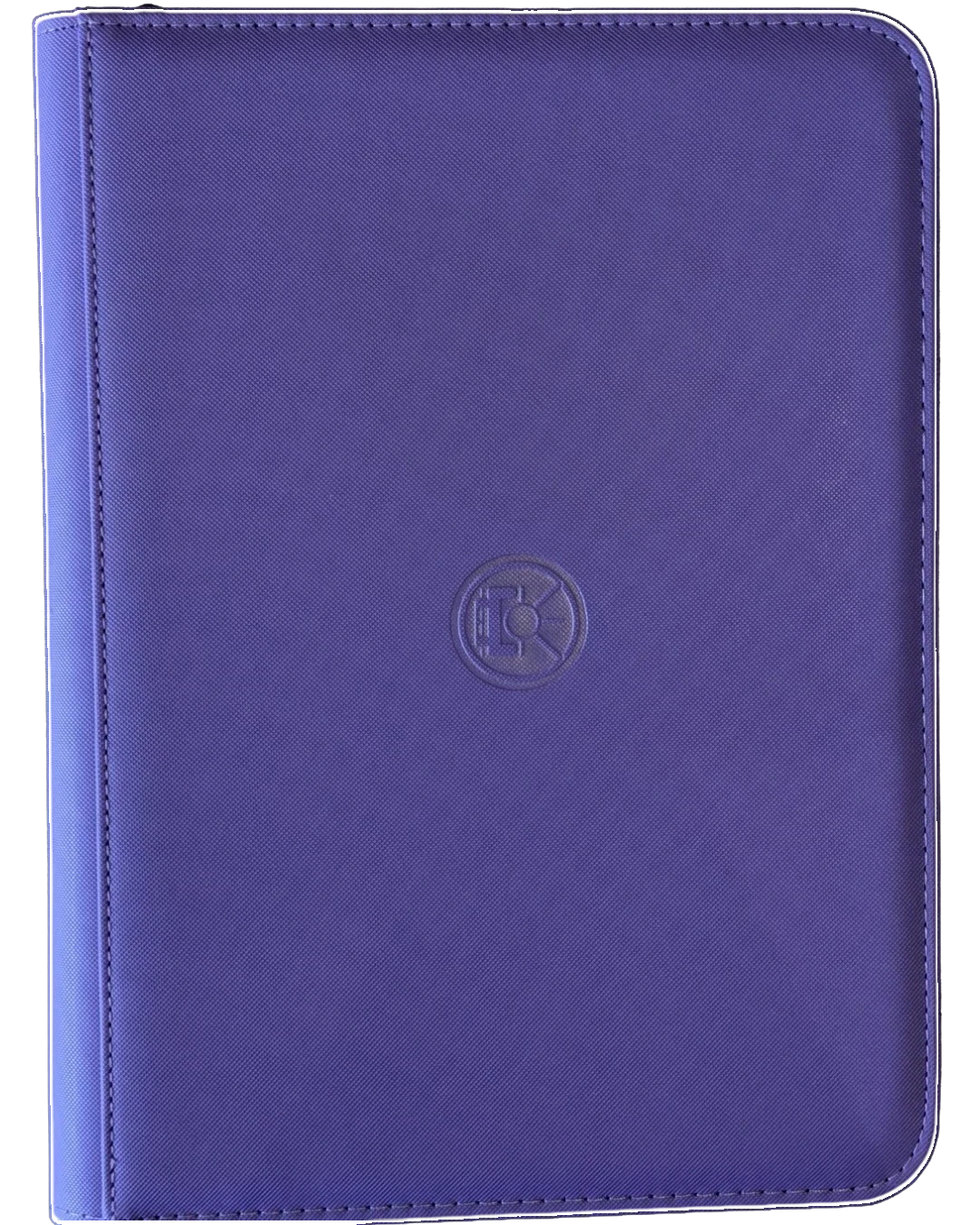 VaultifyUK purple 9-pocket trading card binder with a durable textured cover and central embossed logo