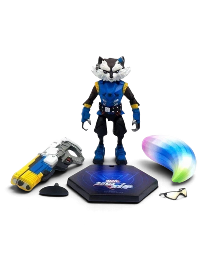 VaultifyUK ZD Toys Marvel Super War Rocket Raccoon 1/10 scale action figure with accessories and display stand
