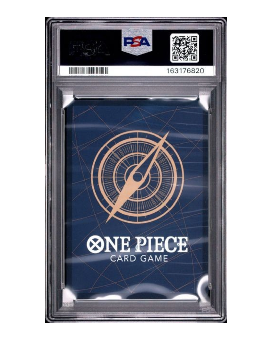 VaultifyUK PSA 10 graded One Piece Card Game 3rd Anniversary Set Sabo card back view with compass logo design