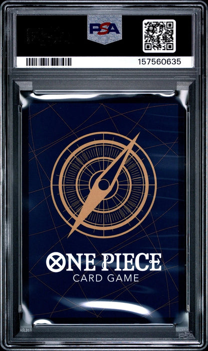 VaultifyUK PSA 10 graded One Piece Card Game Sanji OP09-065 reverse side featuring the iconic compass logo design