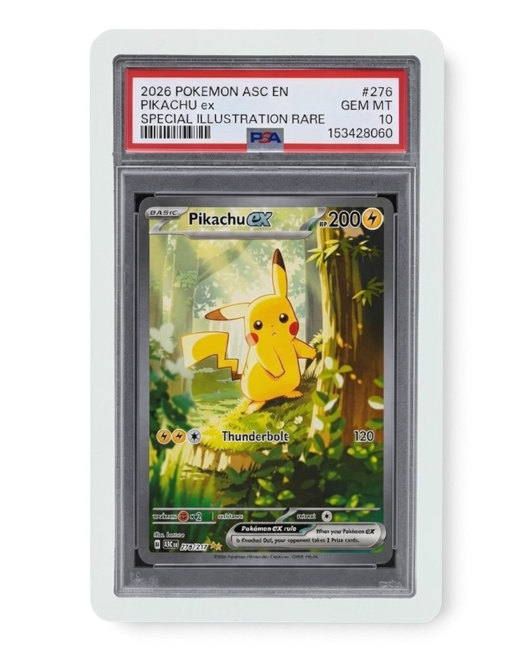 VaultifyUK Shield white TPU bumper protecting a PSA graded Pokemon card slab