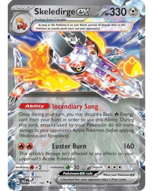 VaultifyUK Skeledirge ex 037/193 holofoil Pokémon card from Scarlet and Violet Paldea Evolved set