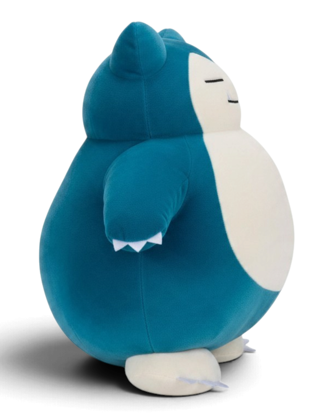 VaultifyUK 45cm Sleeping Snorlax plush toy in blue and cream soft fabric, shown from a side profile view.