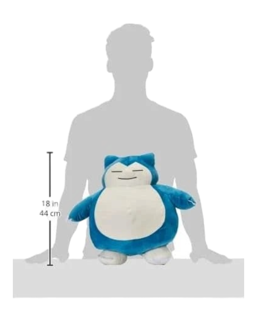 VaultifyUK 45cm Sleeping Snorlax plush toy with soft blue and cream fabric in an iconic relaxed pose