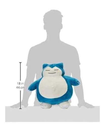 VaultifyUK 45cm Sleeping Snorlax plush toy with soft blue and cream fabric in an iconic relaxed pose