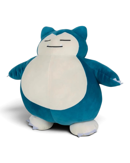 VaultifyUK 45cm Pokémon Sleeping Snorlax plush toy in soft blue and cream fabric with iconic sleepy expression