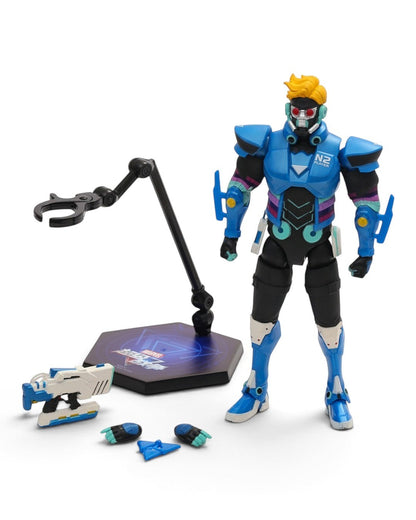 VaultifyUK ZD Toys Marvel Super War Star-Lord 1/10 scale action figure with blaster, display stand, and accessories.