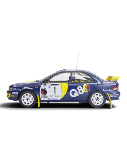 Sunstar 1:18 Subaru Impreza 555 #1 Dallavilla/Fappani, Rally Piancavallo 1998, side profile