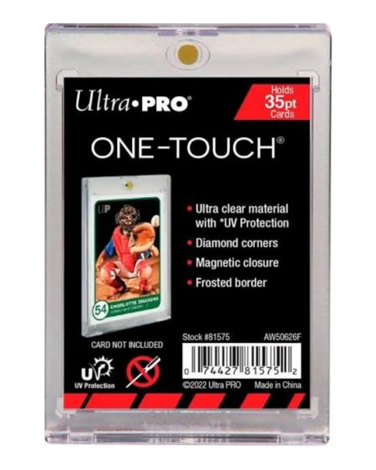 VaultifyUK Ultra PRO One-Touch magnetic card holder with UV protection and clear rigid plastic for trading cards