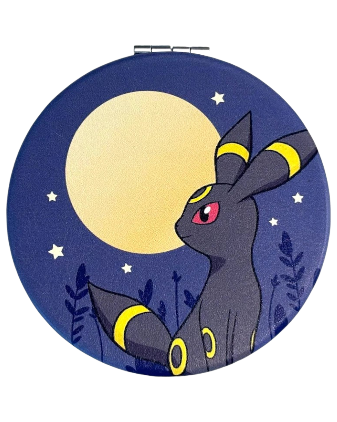 VaultifyUK Pokémon Mid-Autumn Festival compact mirror featuring Umbreon under a full moon against a dark blue sky