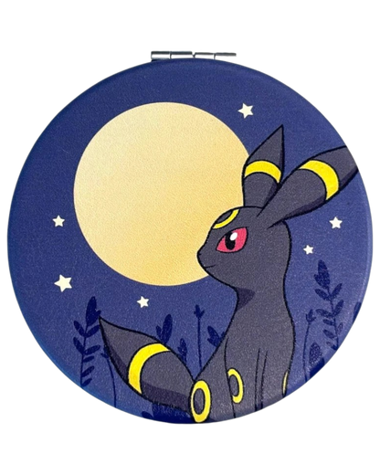 VaultifyUK Pokémon Mid-Autumn Festival compact mirror featuring Umbreon under a full moon against a dark blue sky