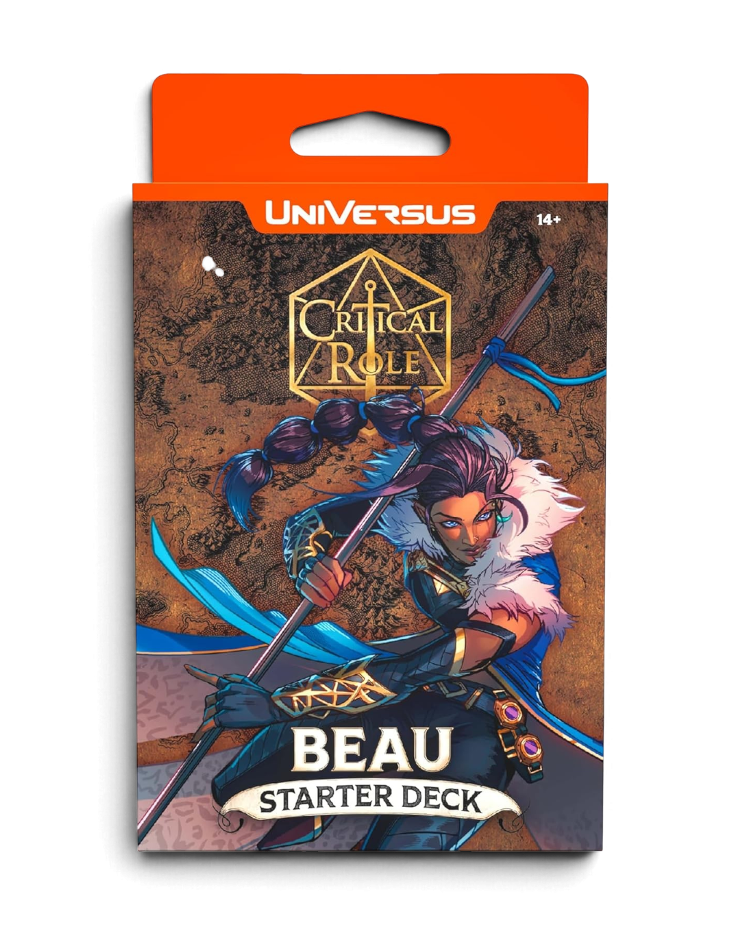 VaultifyUK UniVersus CCG Critical Role Beau starter deck box featuring artwork of the monk character with her staff.