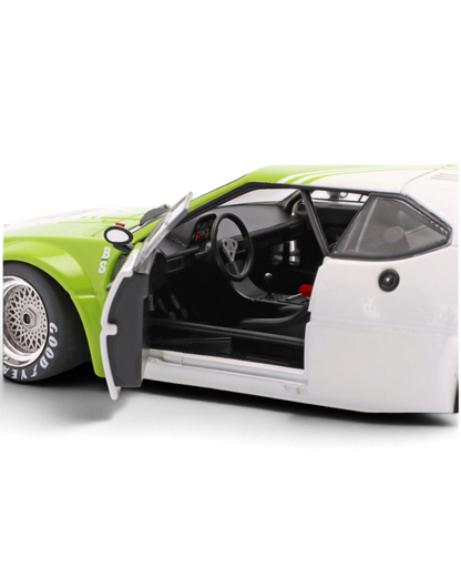 Werk83 1:18 BMW M1 Procar #5 Nelson Piquet 1980 with driver's door open showing the cockpit