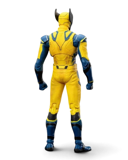 VaultifyUK ZD Toys Wolverine 1/10 scale action figure in classic yellow and blue suit, back view showing textured detail.