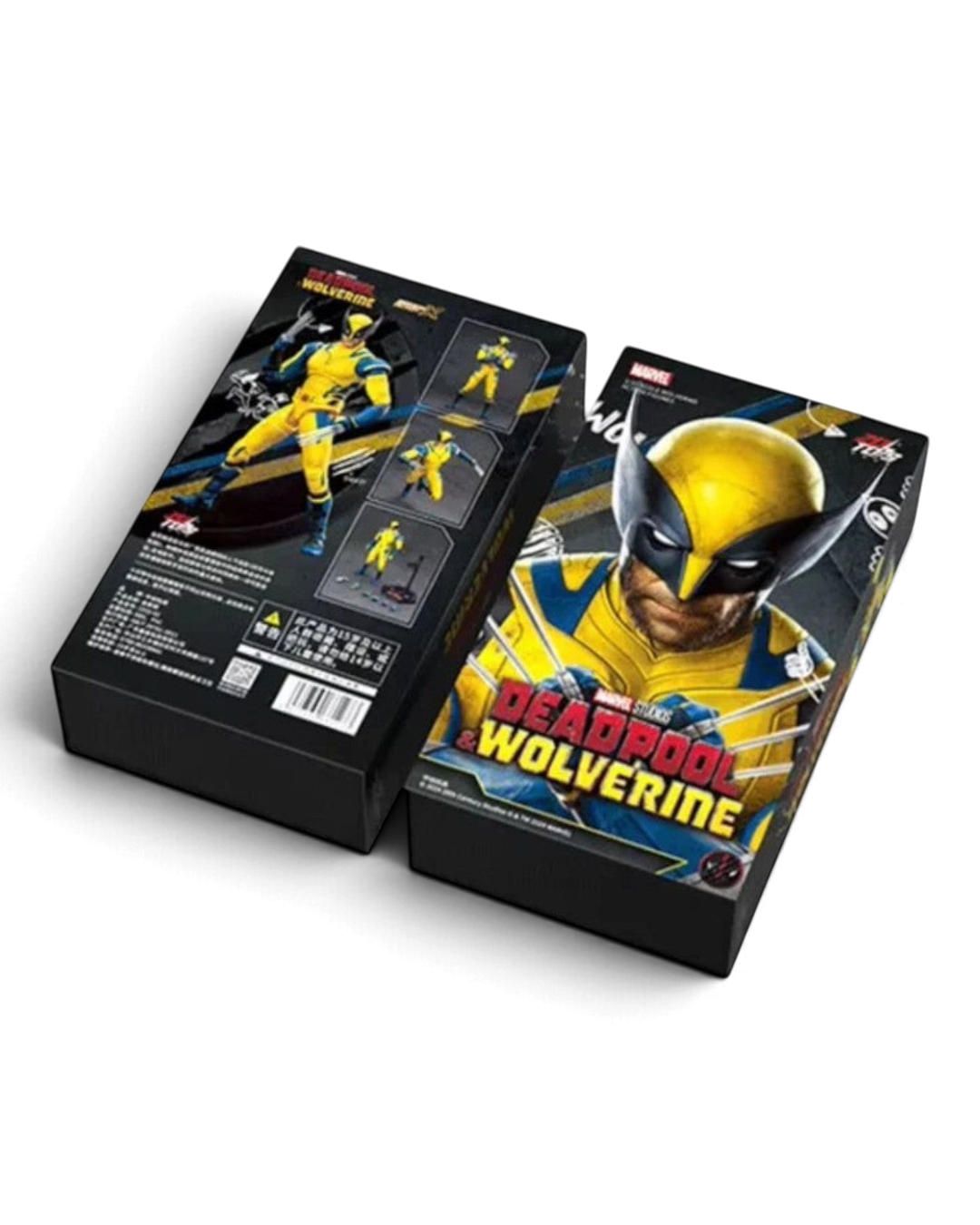 VaultifyUK ZD Toys Wolverine action figure packaging featuring the classic yellow and blue suit from Deadpool & Wolverine.